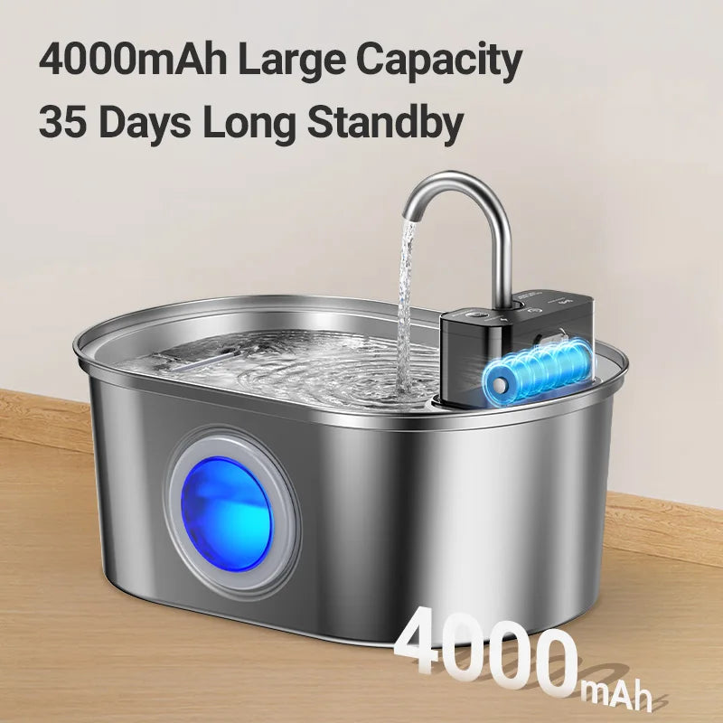 2026 夏天寵物清涼組合｜不鏽鋼自動飲水機 + 冰絲降溫墊